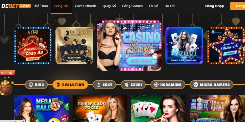 Giới thiệu sảnh Casino Debet